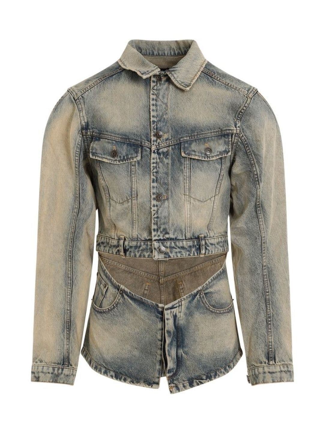 Egonlab Denim Pointed Collar Jacket - view 1