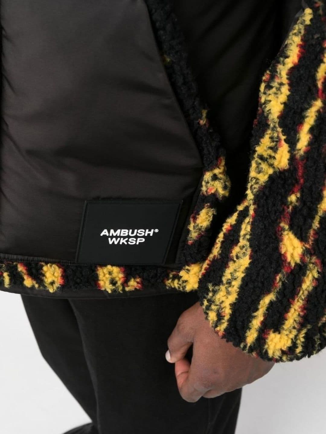 Ambush Black Teddy-Effect Jacket - view 1