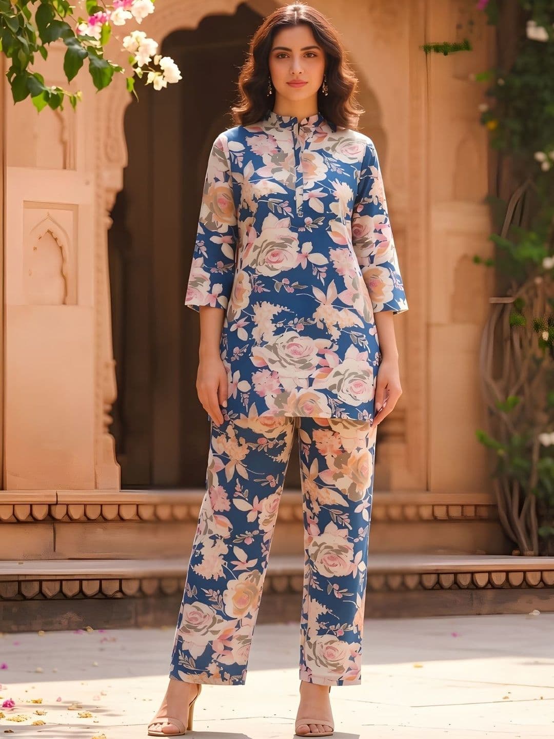 Moda Rapido Floral Printed Tunic with Trousers - view 1