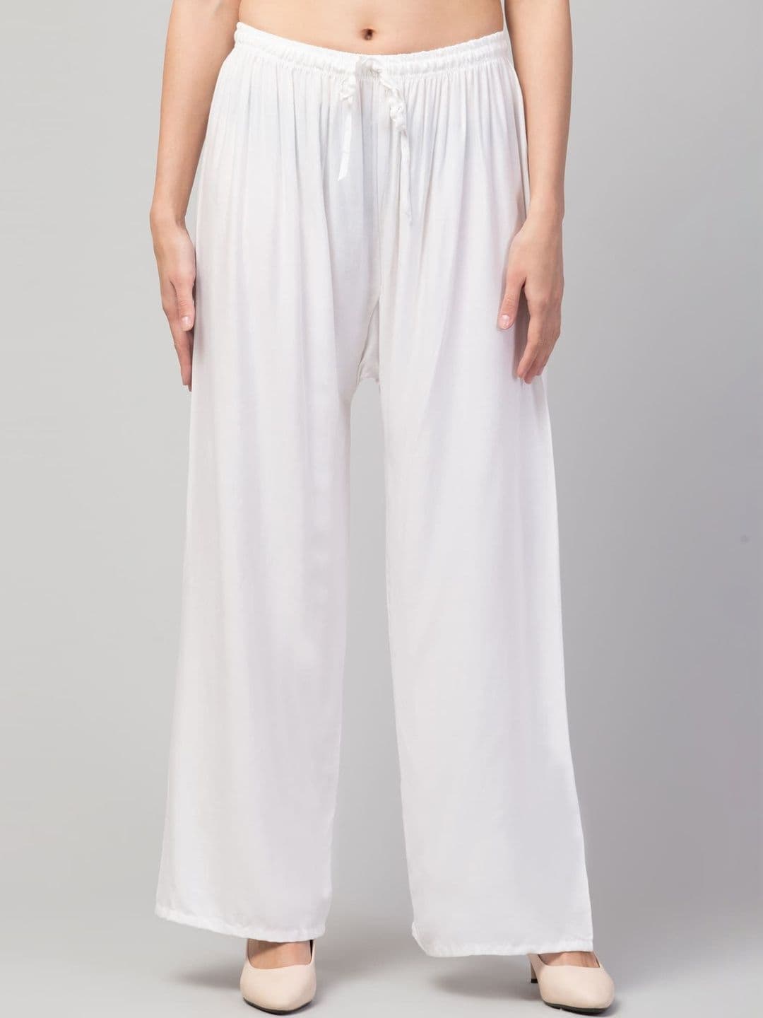 SHAUKIYA Women Flared Knitted Ethnic Palazzos - view 1