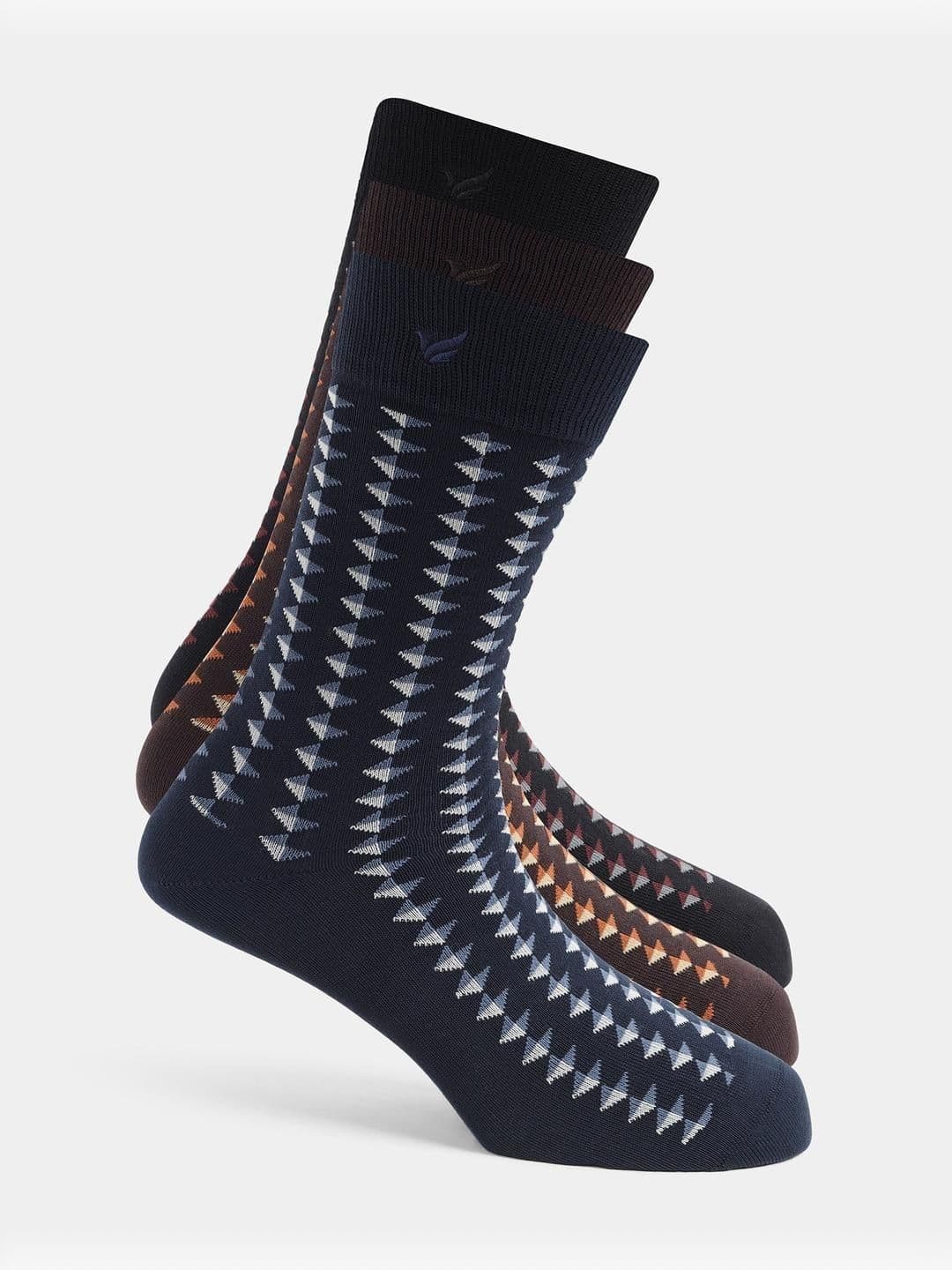 Blackberrys Men Pack of 3 Cotton Assorted Patterned Calf Length Socks - view 1