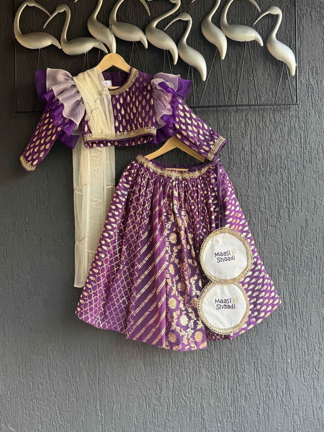 The Little Tales Girls Embellished Ready to Wear Lehenga & Blouse With Dupatta - view 1