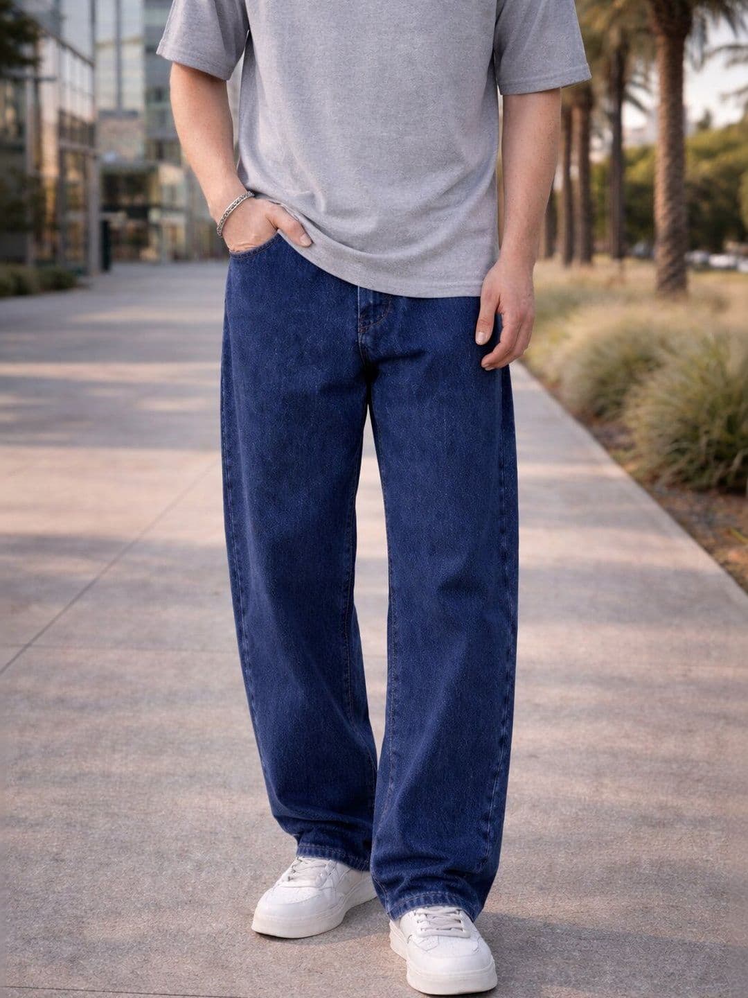 AngelFab Men Relaxed Fit High-Rise Stretchable Jeans - view 1