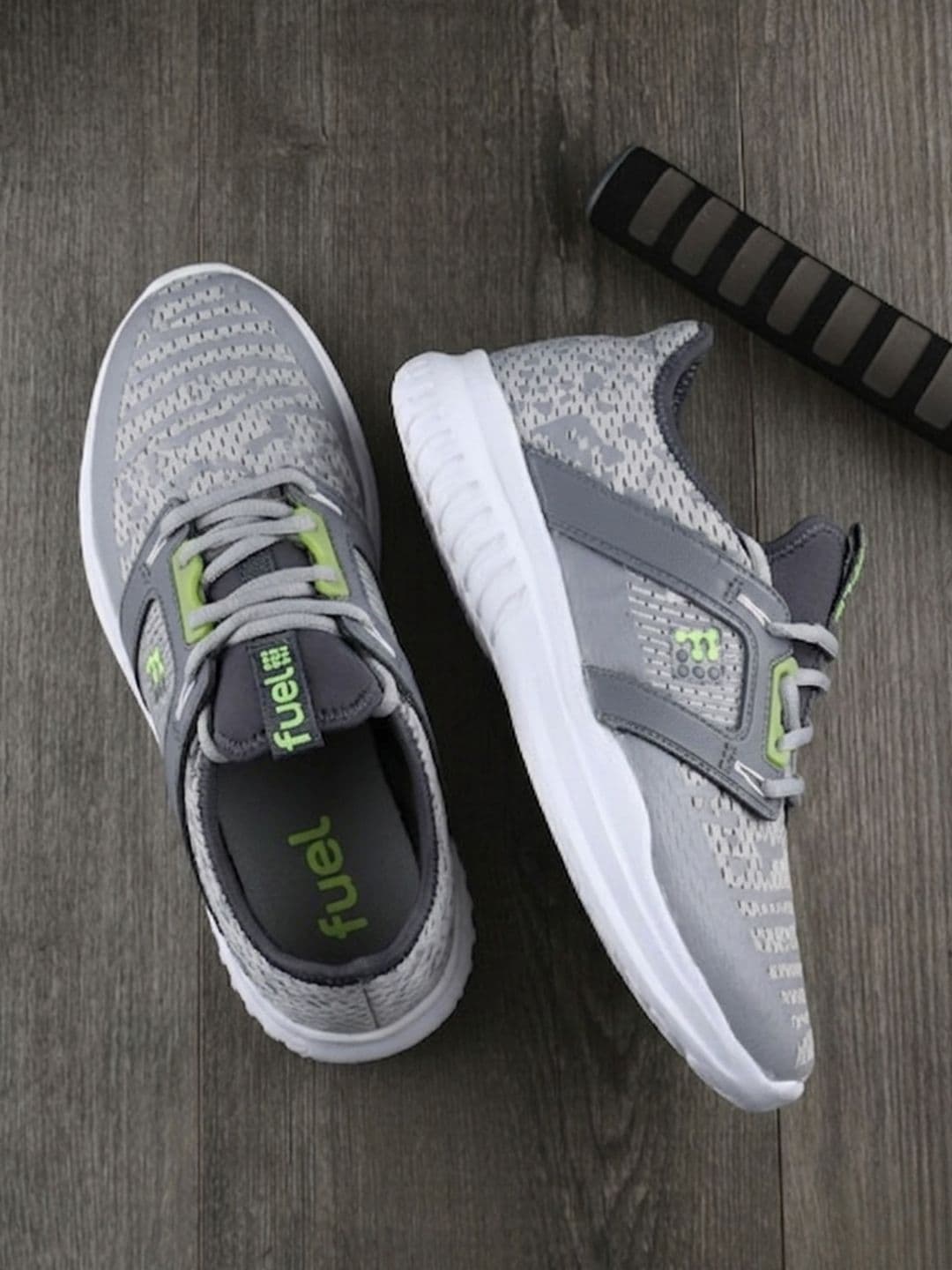FUEL Men Grey Mesh Running Shoes - view 1