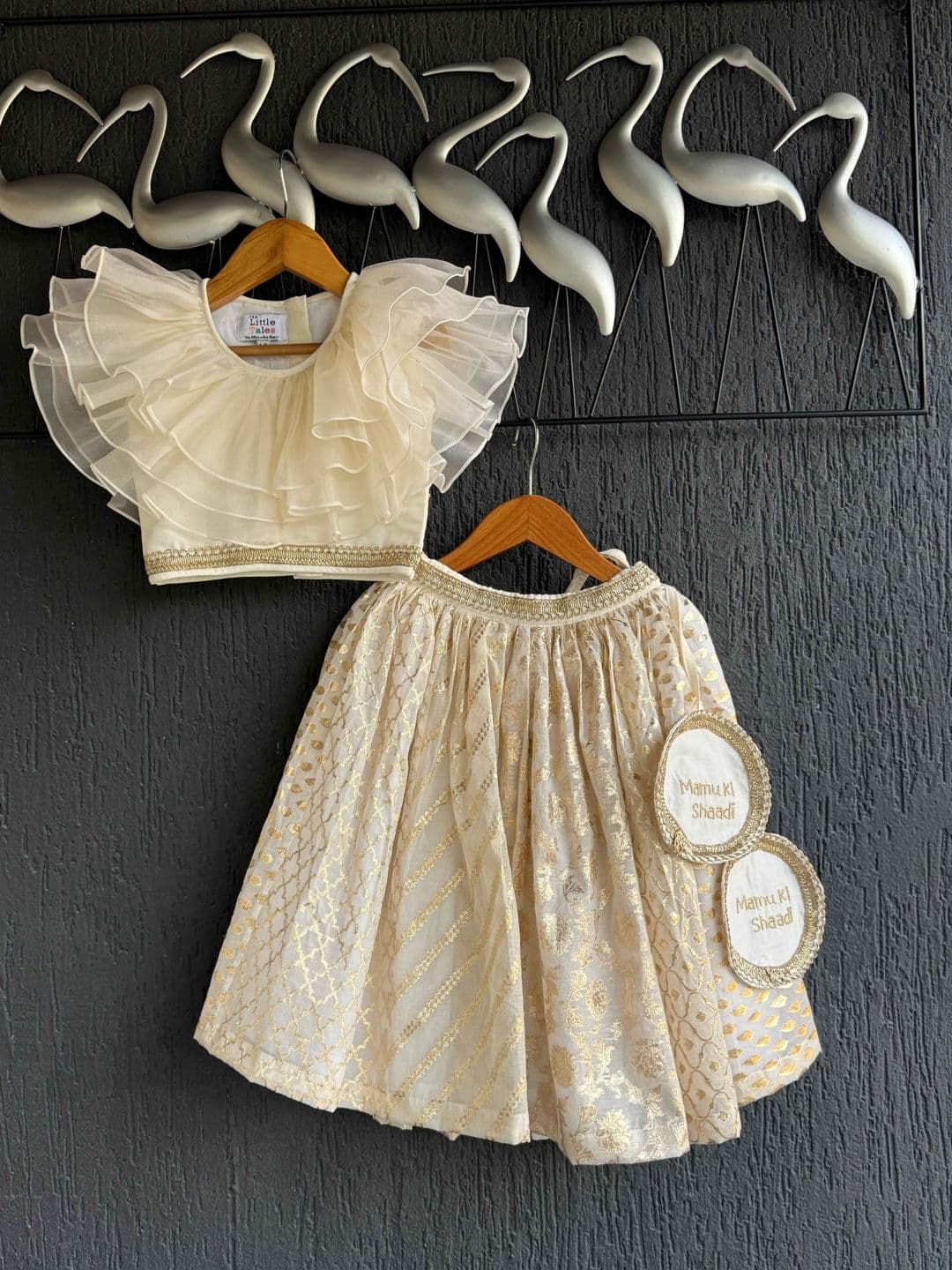 The Little Tales Girls Embellished Ready to Wear Lehenga & - view 1