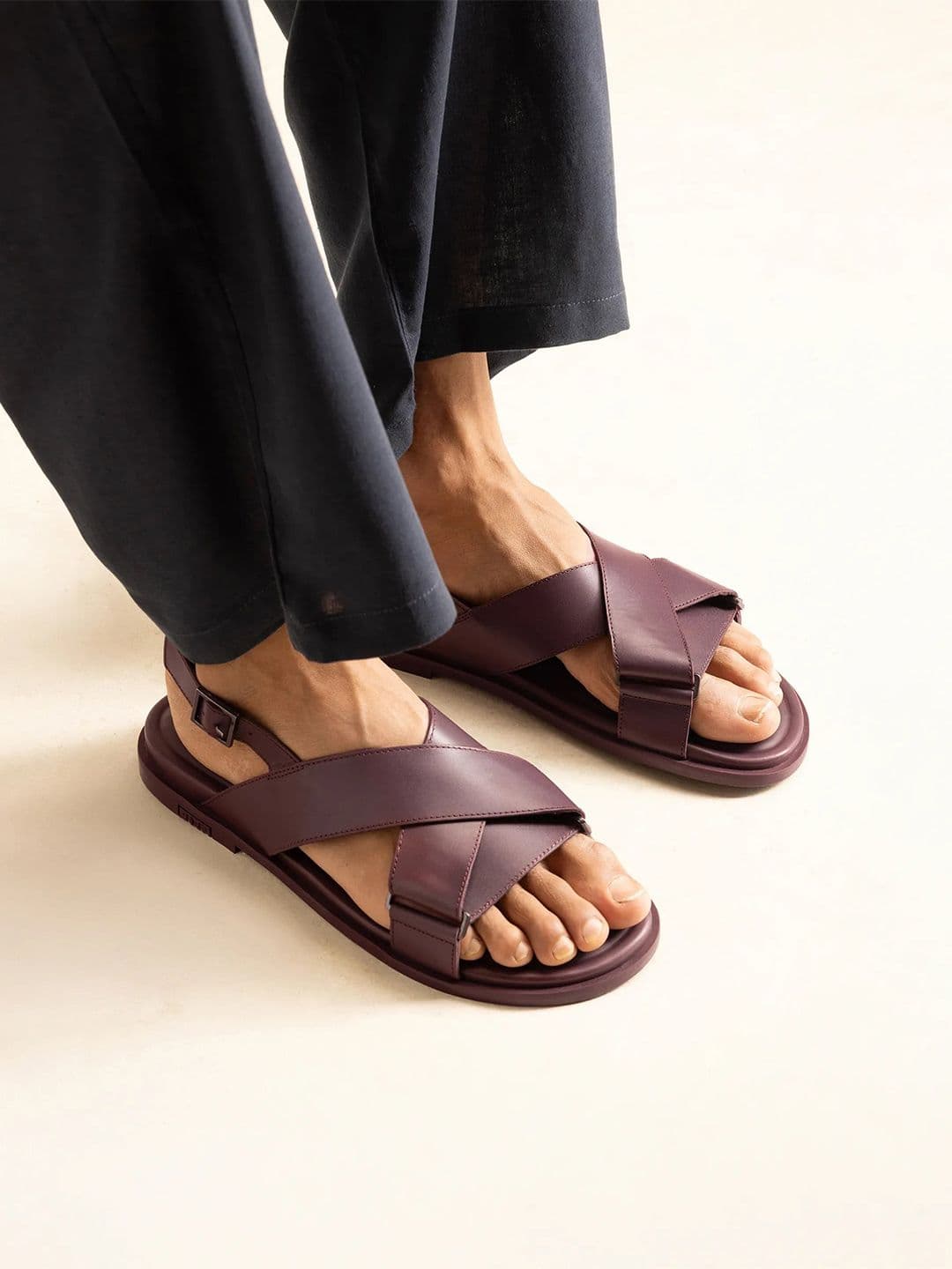RARE RABBIT Monz Men Leather Comfort Sandals - view 1