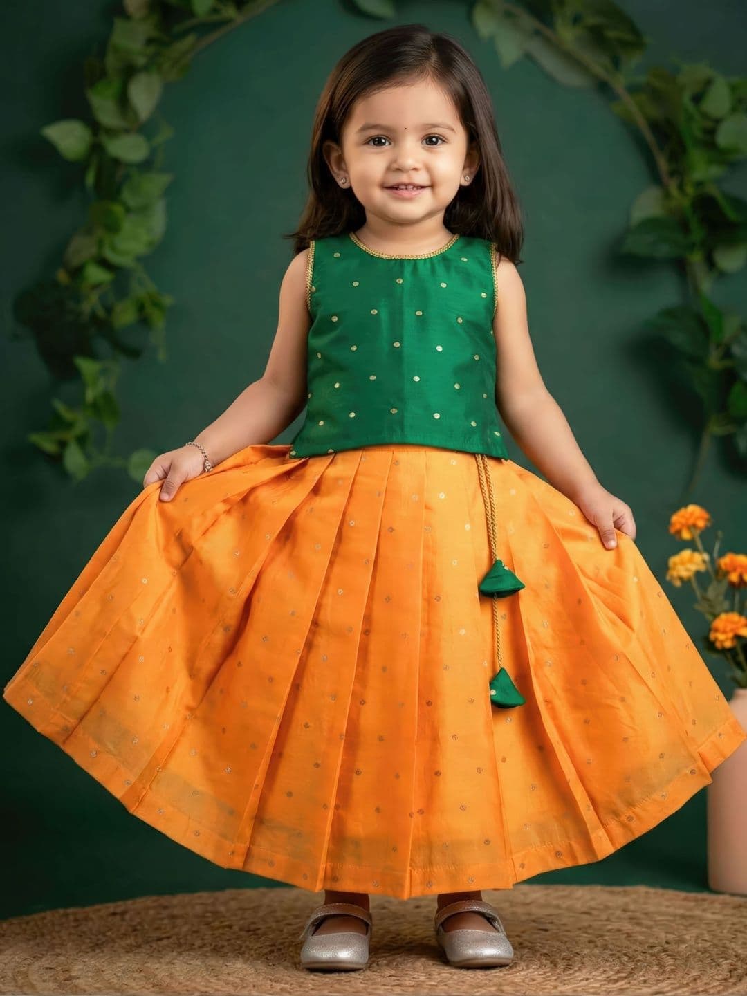 STANWELLS KIDS Baby Girls Silk Designer Lehanga choli - view 1