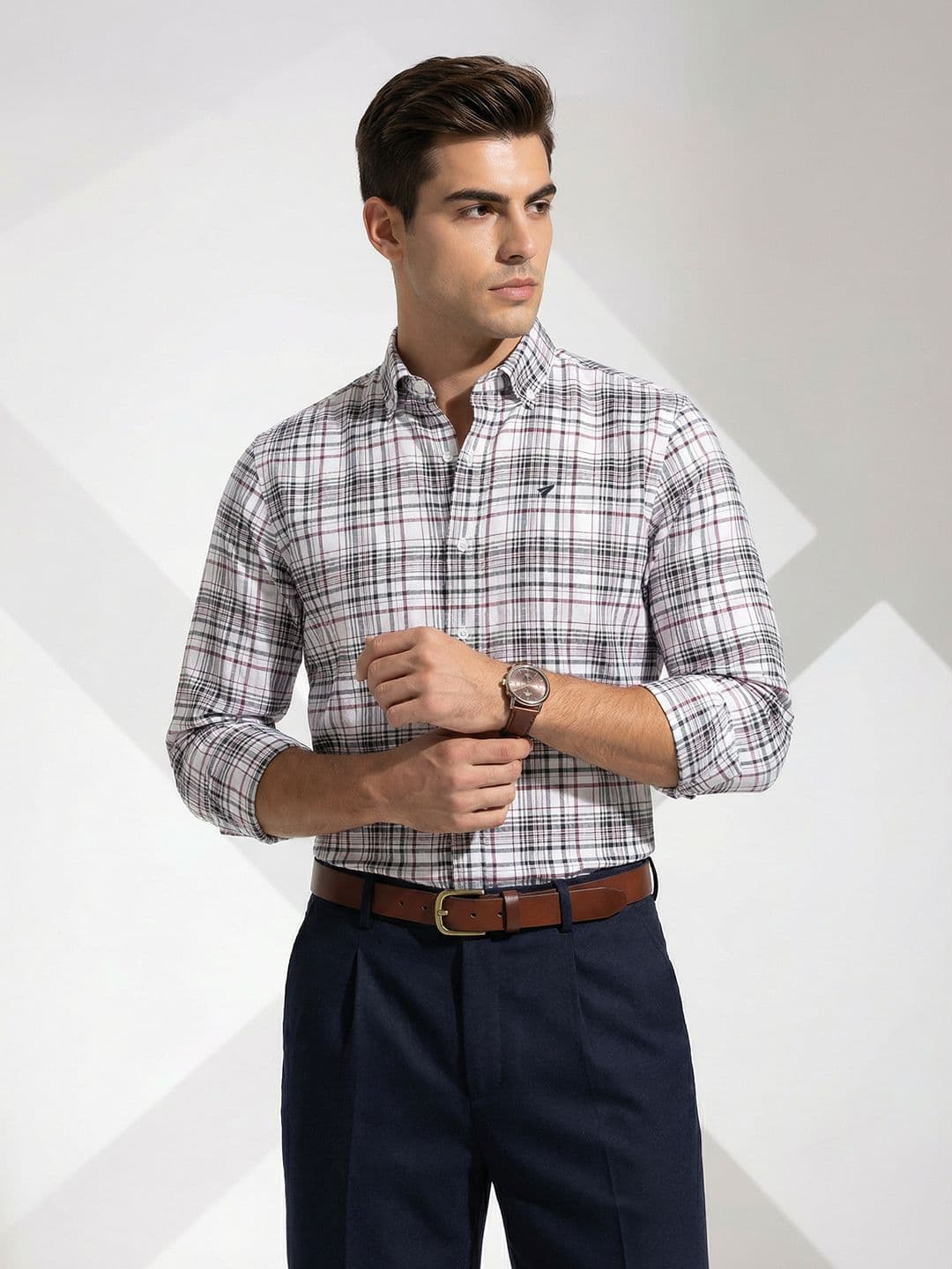 INVICTUS Slim Fit Checked Casual Shirt - view 1