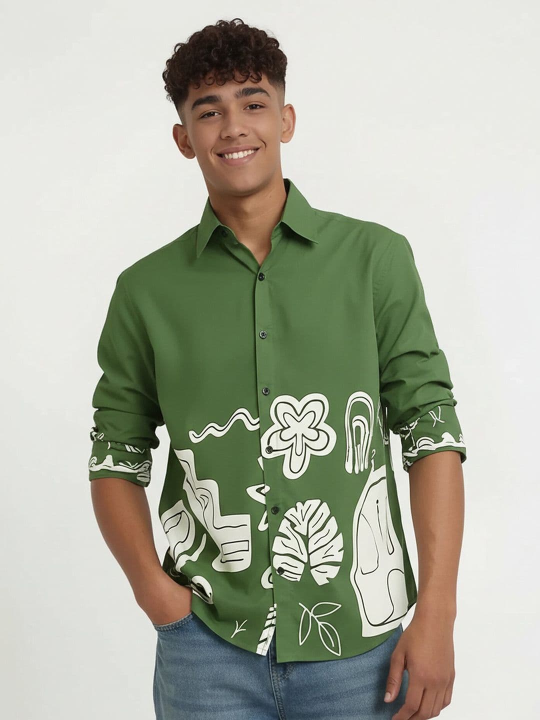HERE&NOW Men Standard Sheer Casual Shirt - view 1