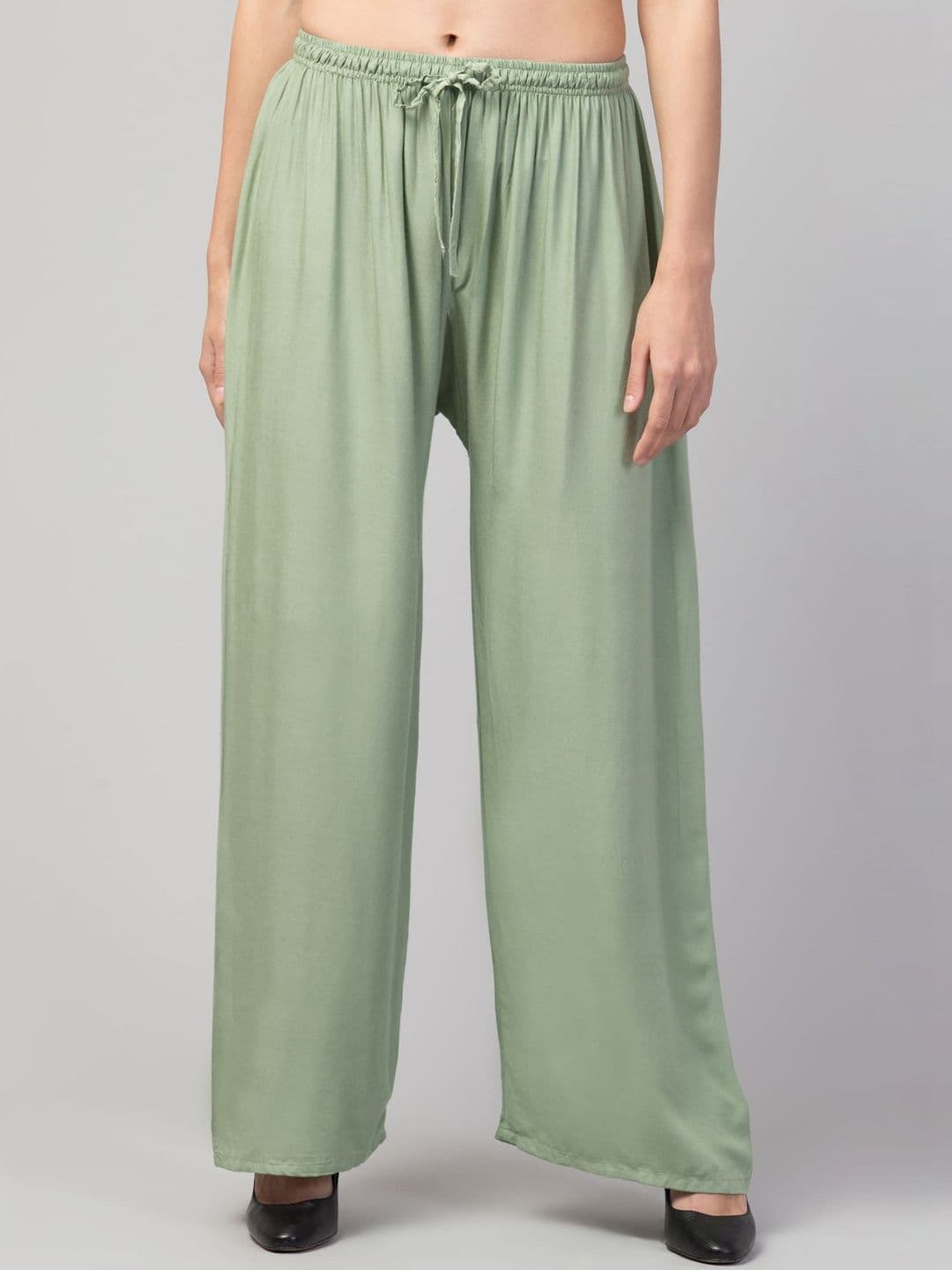 SHAUKIYA Women Flared Knitted Ethnic Palazzos - view 1