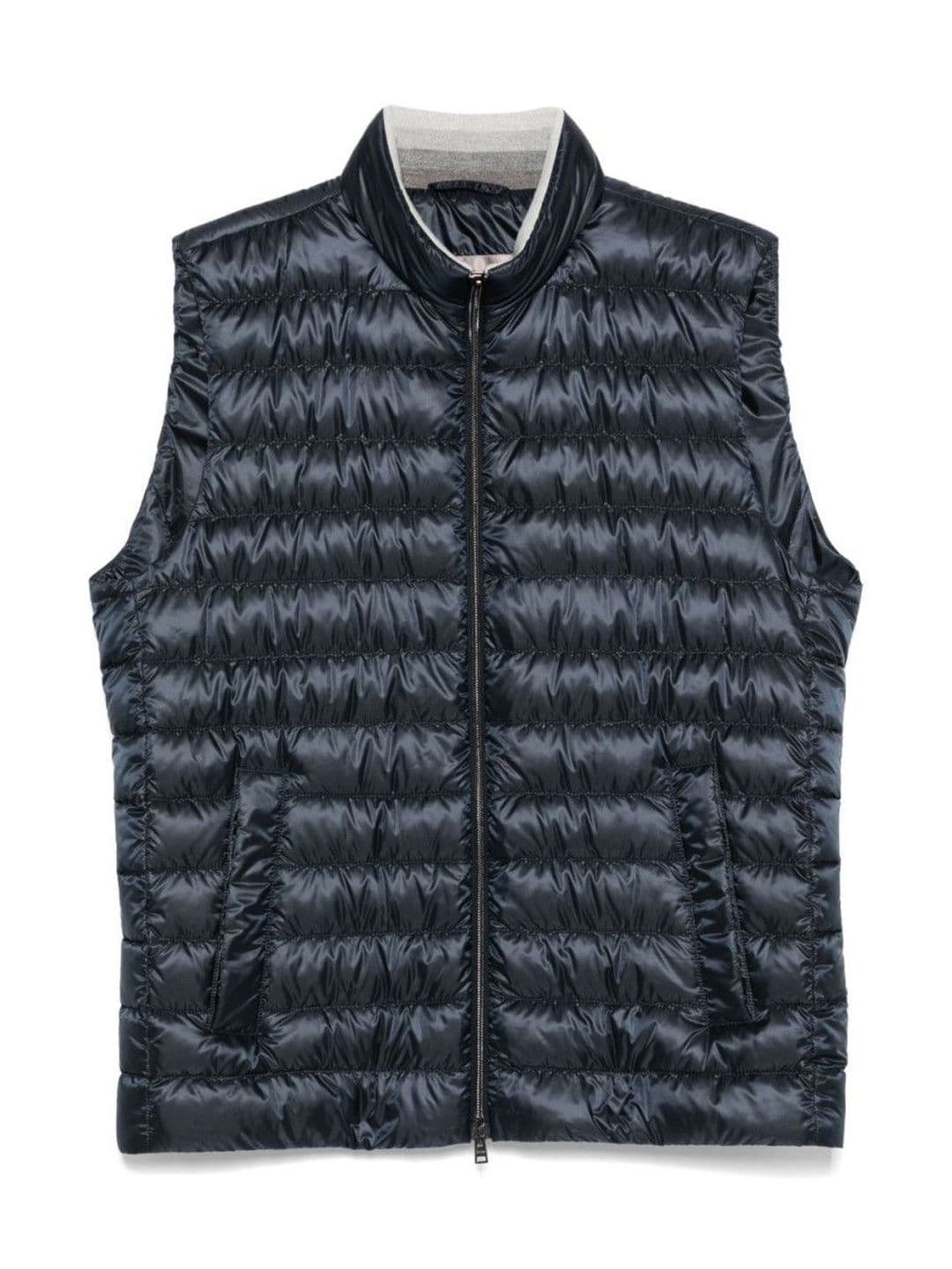 Herno Blue Nylon Vest - view 1