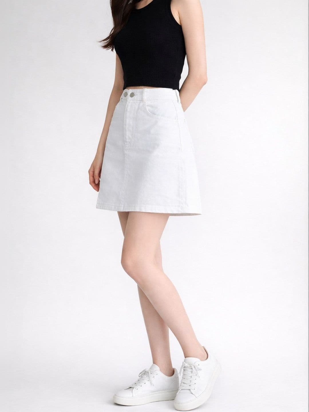 Suo Women Mini A-Line Skirt - view 1