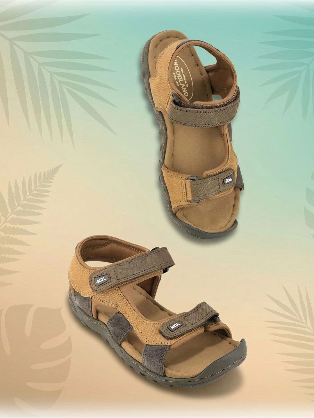 Woodland Men Leather Comfort Sandals - view 1