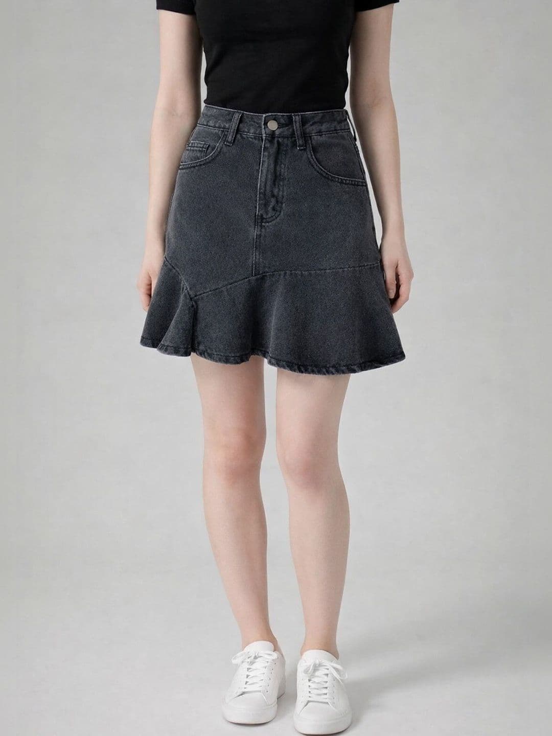 Suo Women Sleek Utility Mini A-Line Skirt - view 1