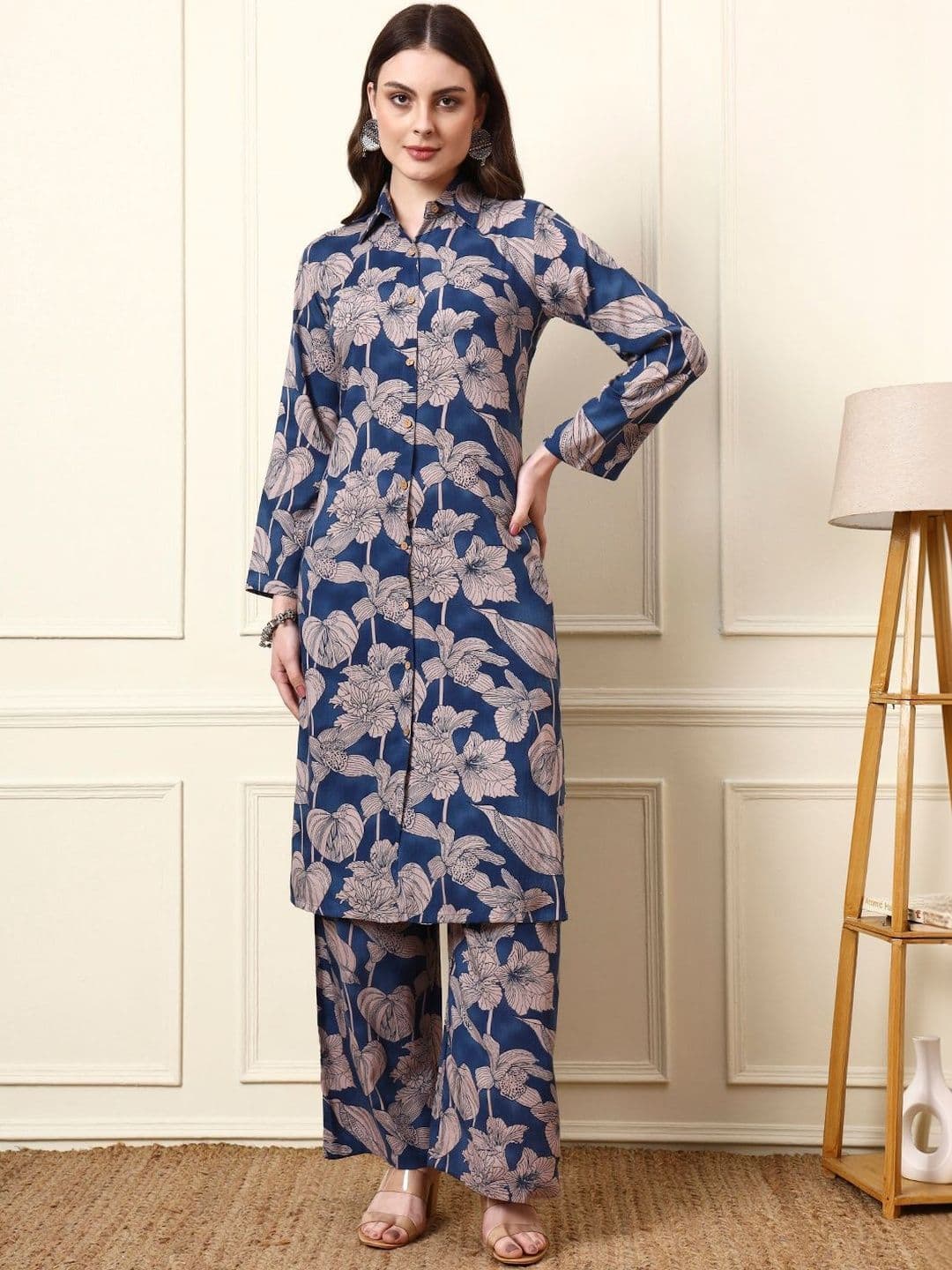 KALINI Women Floral Printed Regular Kurta with Palazzos - view 1