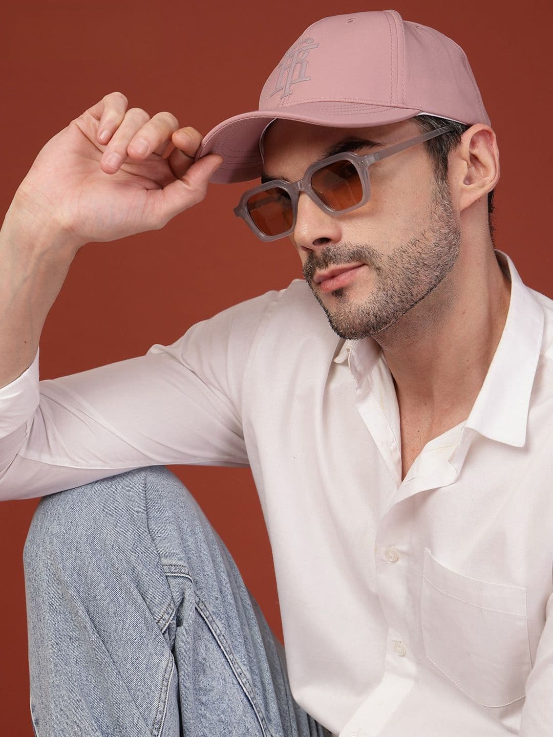 Red Tape Unisex Mauve Solid Polyester Logo Baseball Cap with Adjustable Back Strap - view 1