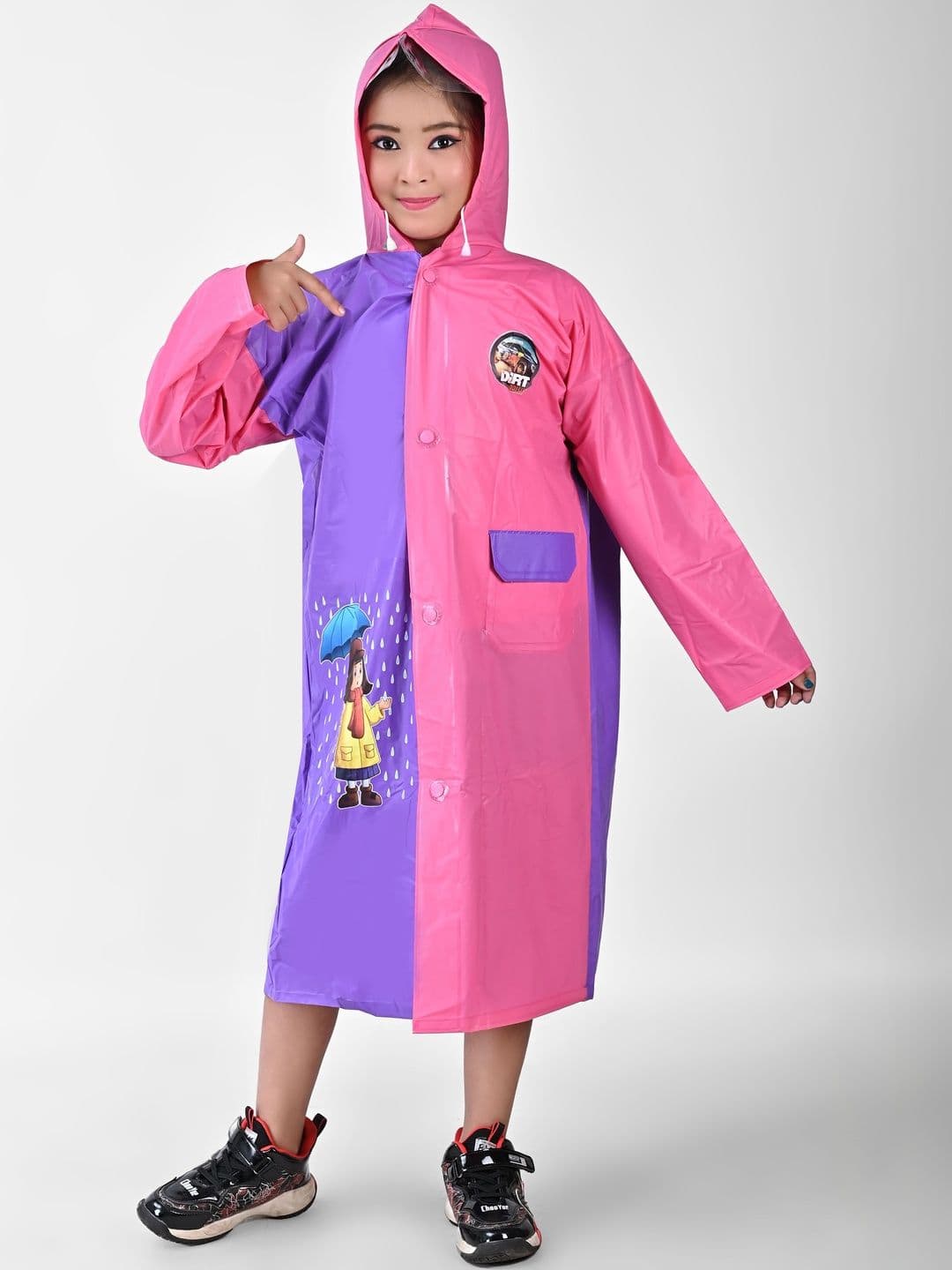 Mars Infiniti Girls Printed Water-Proof Rain Jacket - view 1