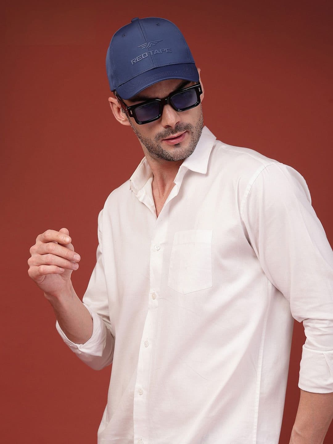 Red Tape Unisex Blue Solid Polyester Baseball Cap with Adjustable Strap - view 1