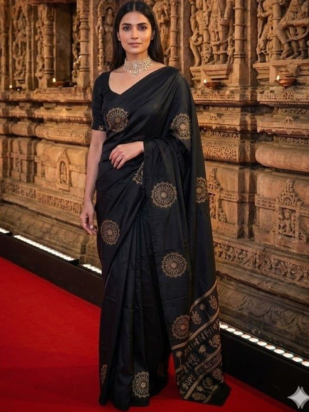 TheWonderWorld Ethnic Motifs Zari Art Silk Saree - view 1
