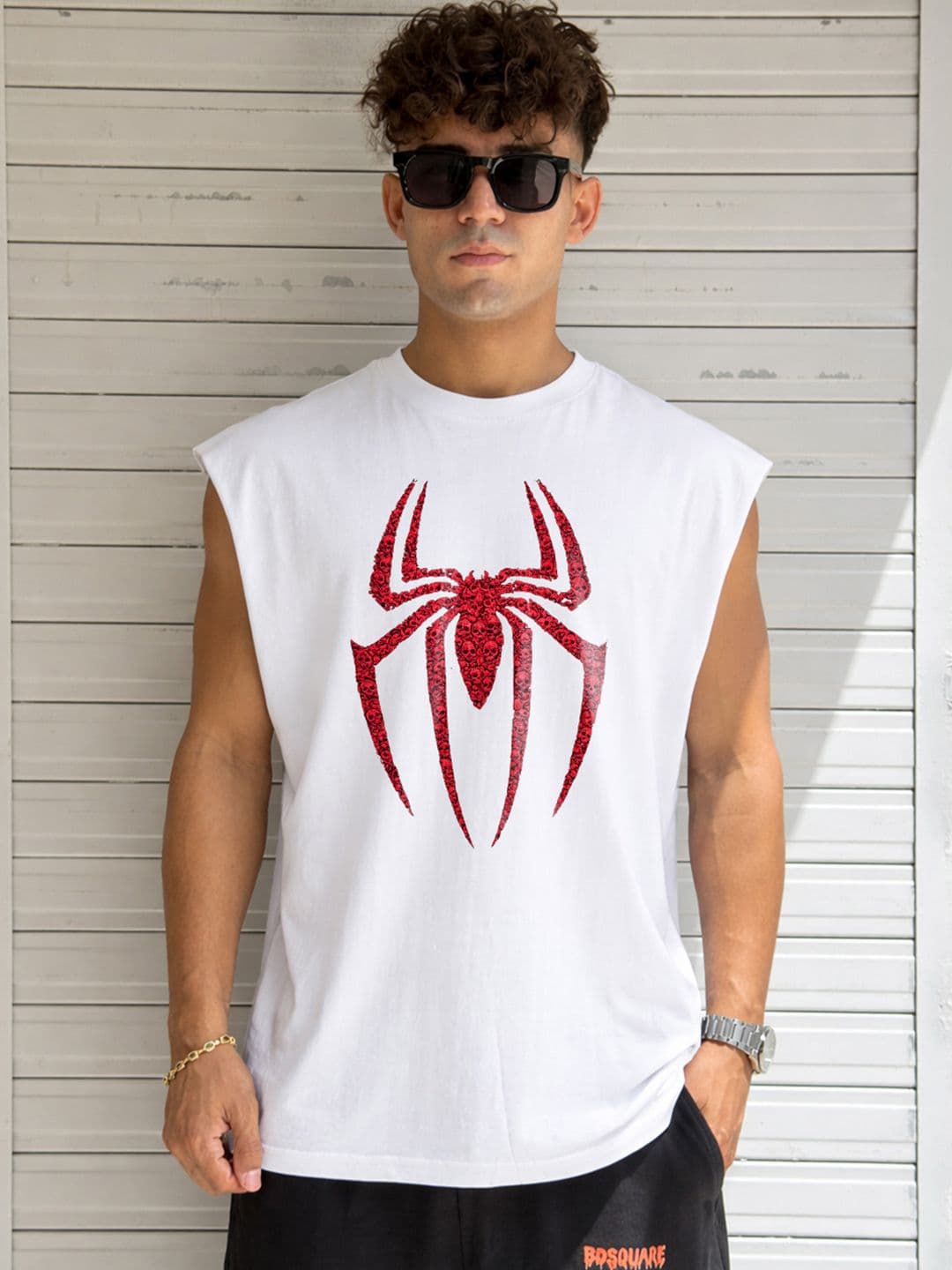 BDSQUARE Graphic Printed Round Neck Cotton Innerwear Vests - view 1