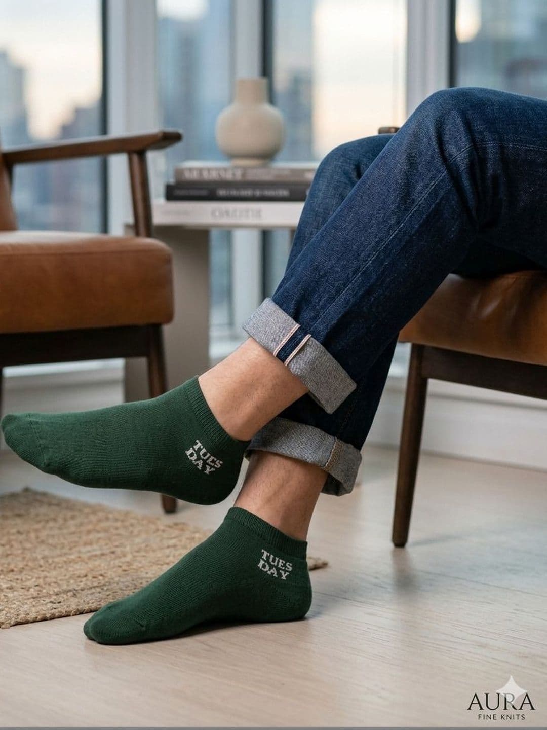 Moda Rapido Men Cotton Blend Patterned Ankle Length Socks - view 1