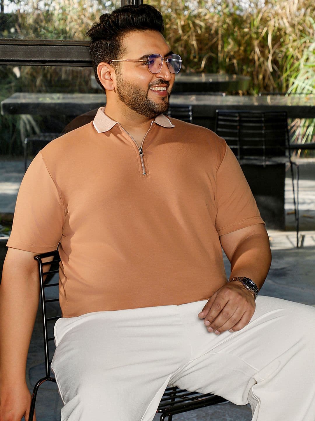 Instafab Plus Men Polo Collar Pockets T-shirt - view 1