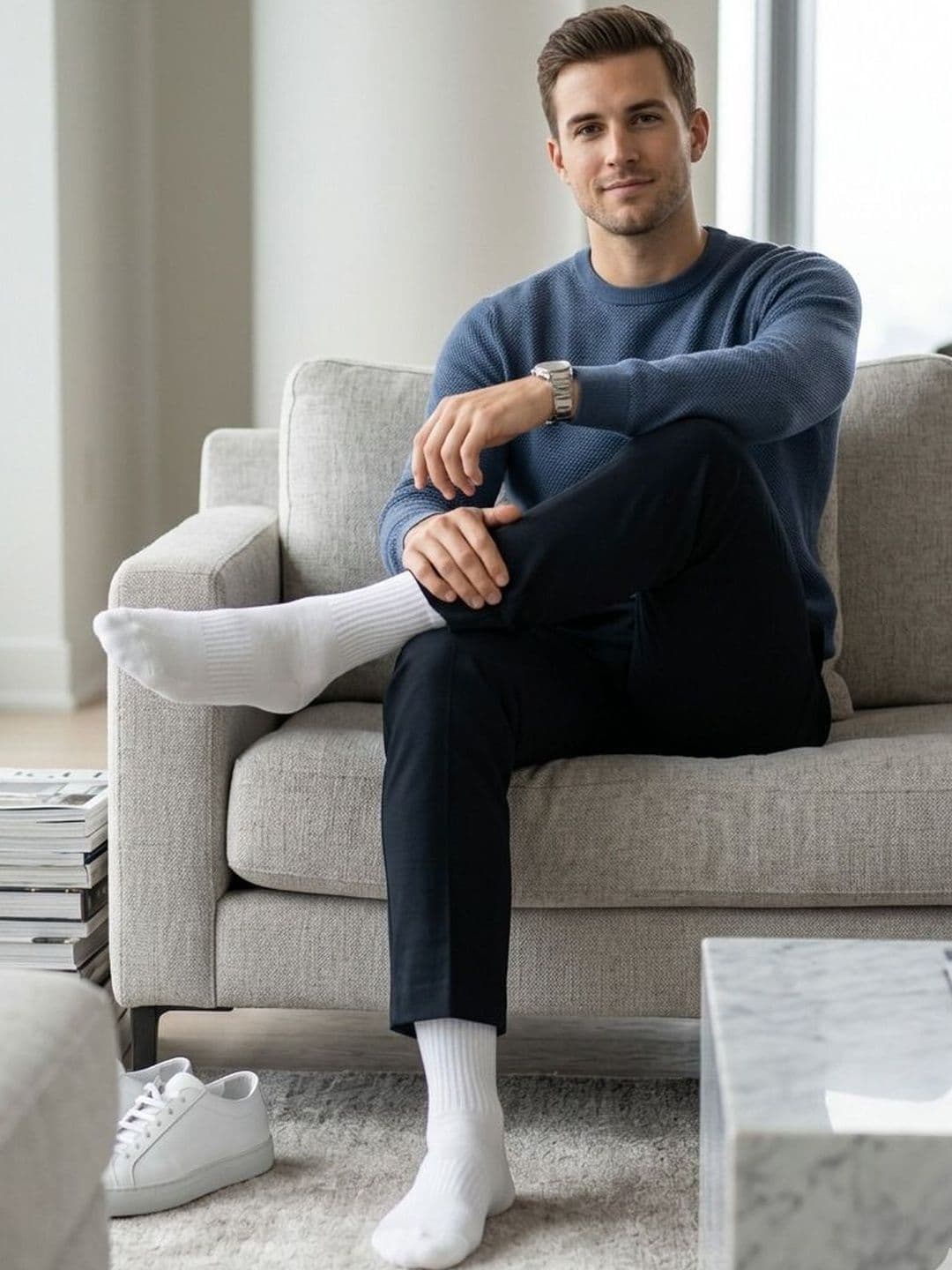 Moda Rapido Men Cotton Blend Above Ankle Socks - view 1
