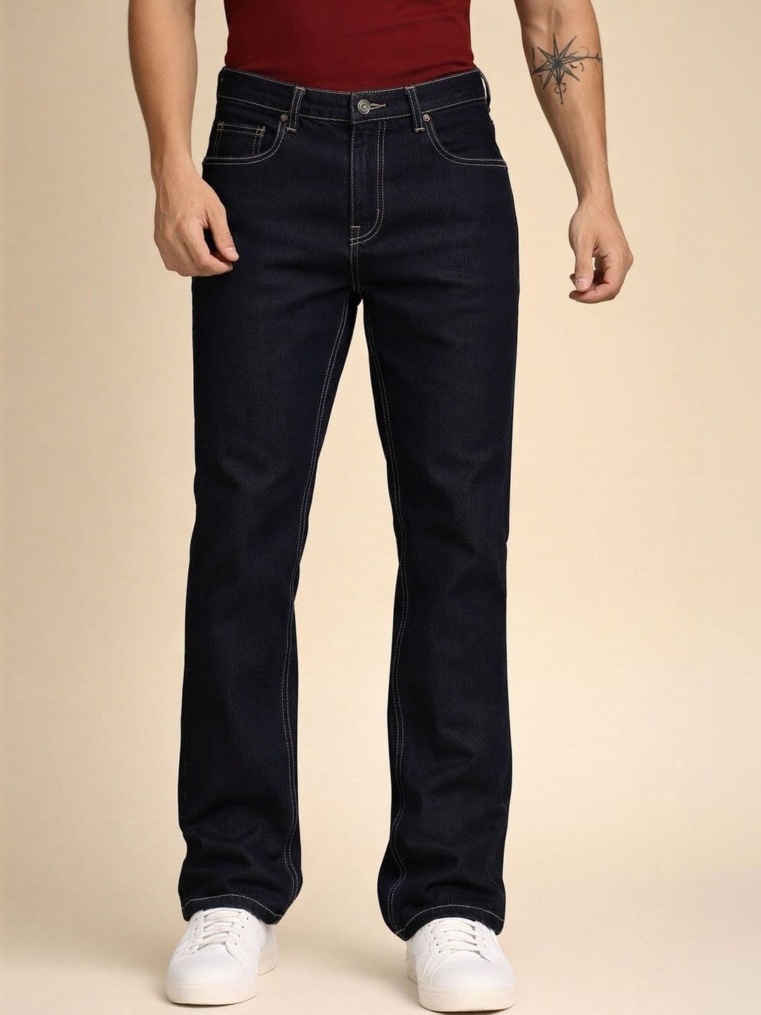 The Roadster Lifestyle Co Men No Fade Clean Look Slim Fit Jeans