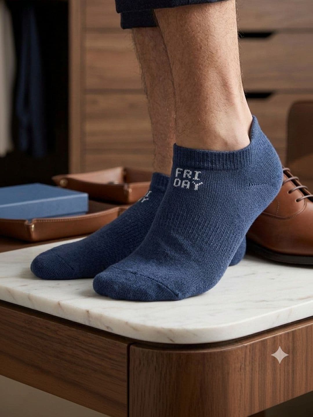 Moda Rapido Men Cotton Blend Patterned Ankle Length Socks - view 1