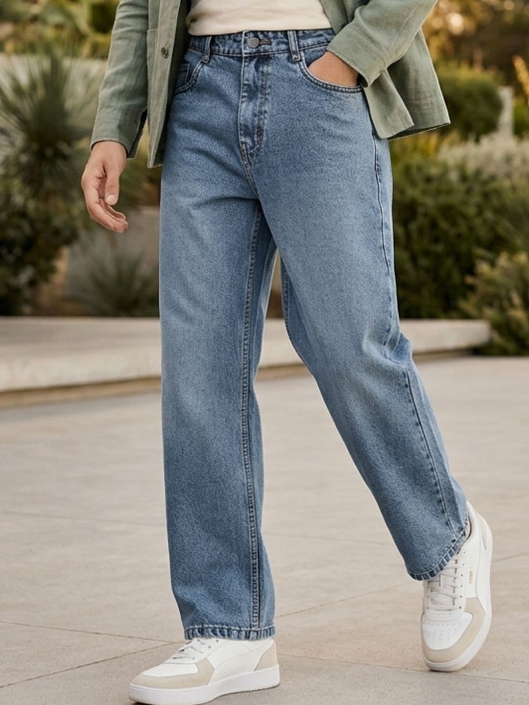 Urbano Fashion Men Non Stretchable Loose Baggy Fit Washed Jeans - view 1