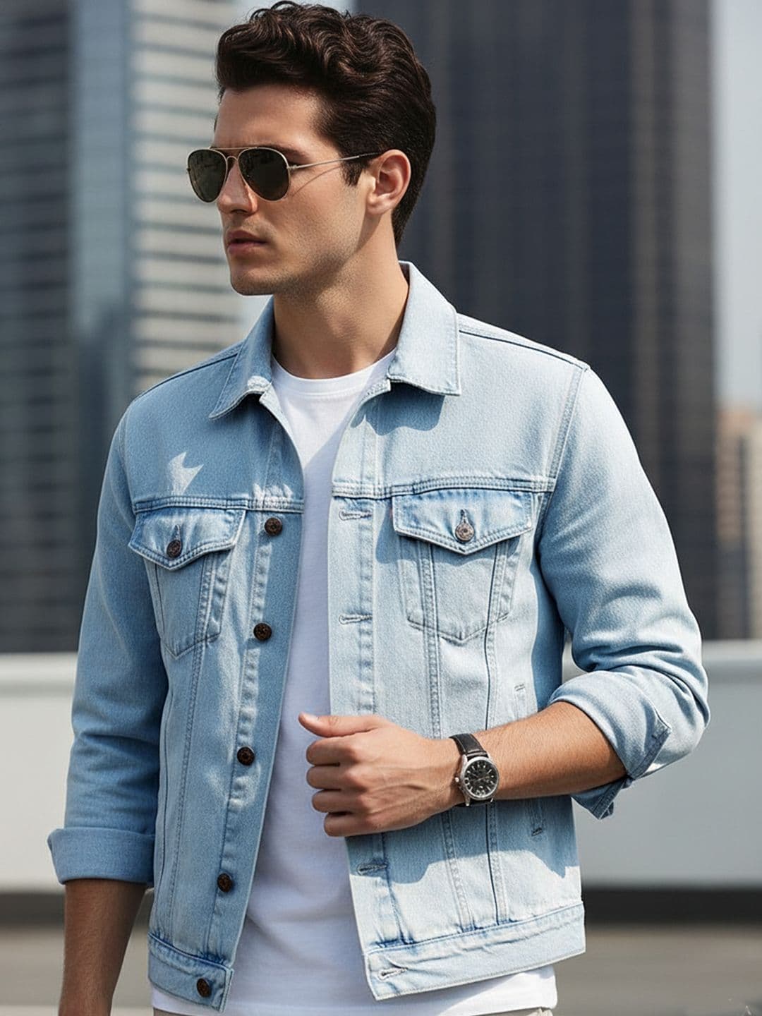 Urbano Fashion Men Washed Regular Fit Denim Jacket - view 1