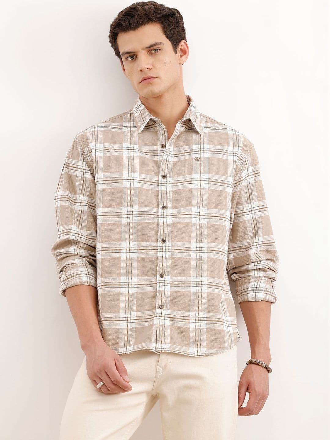 WROGN Men Comfort Tartan Checks Checked Casual Shirt - view 1