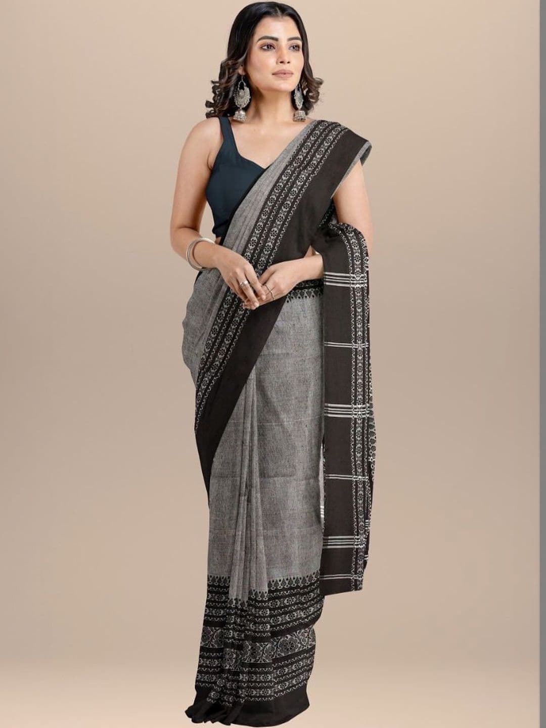 all about you Ethnic Motifs Pure Cotton Handloom Khadi Saree - view 1