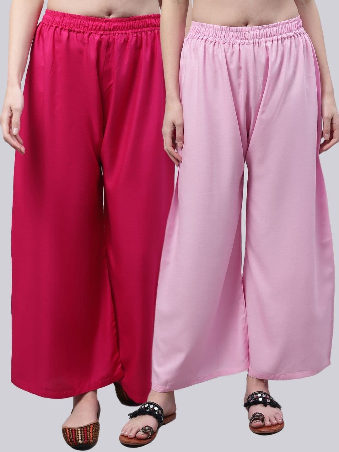 KALINI Women 2 Flared Ethnic Palazzos - view 1