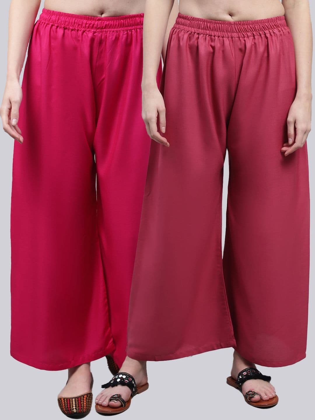 KALINI Women 2 Flared Ethnic Palazzos - view 1