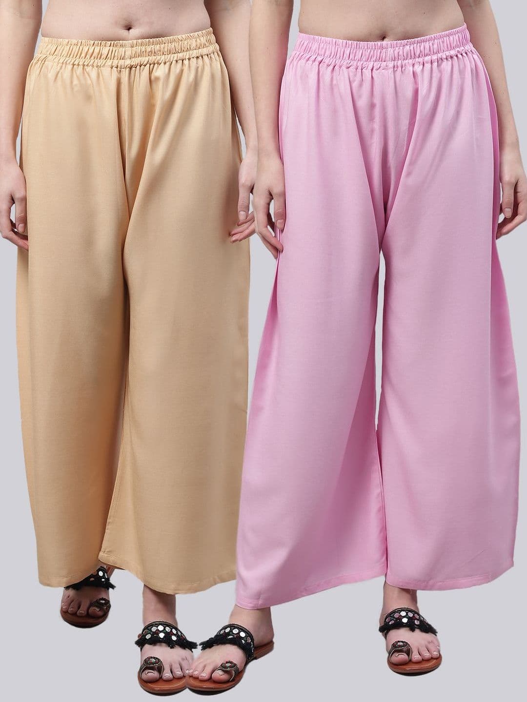 KALINI Women 2 Flared Ethnic Palazzos - view 1