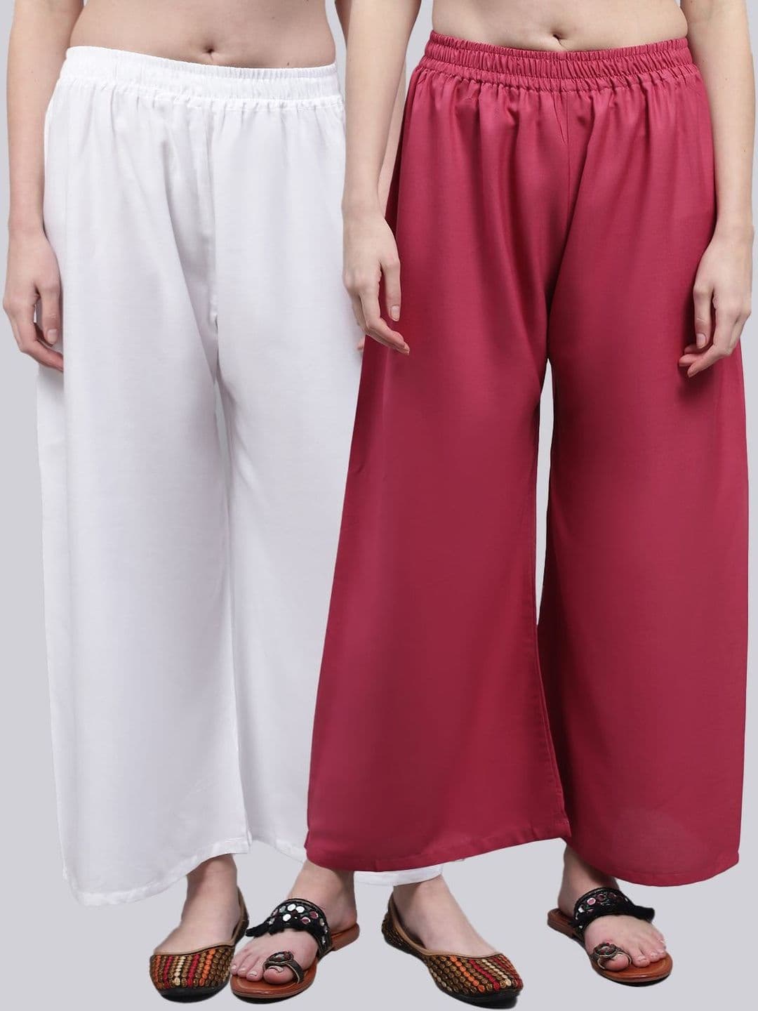KALINI Women 2 Flared Ethnic Palazzos - view 1