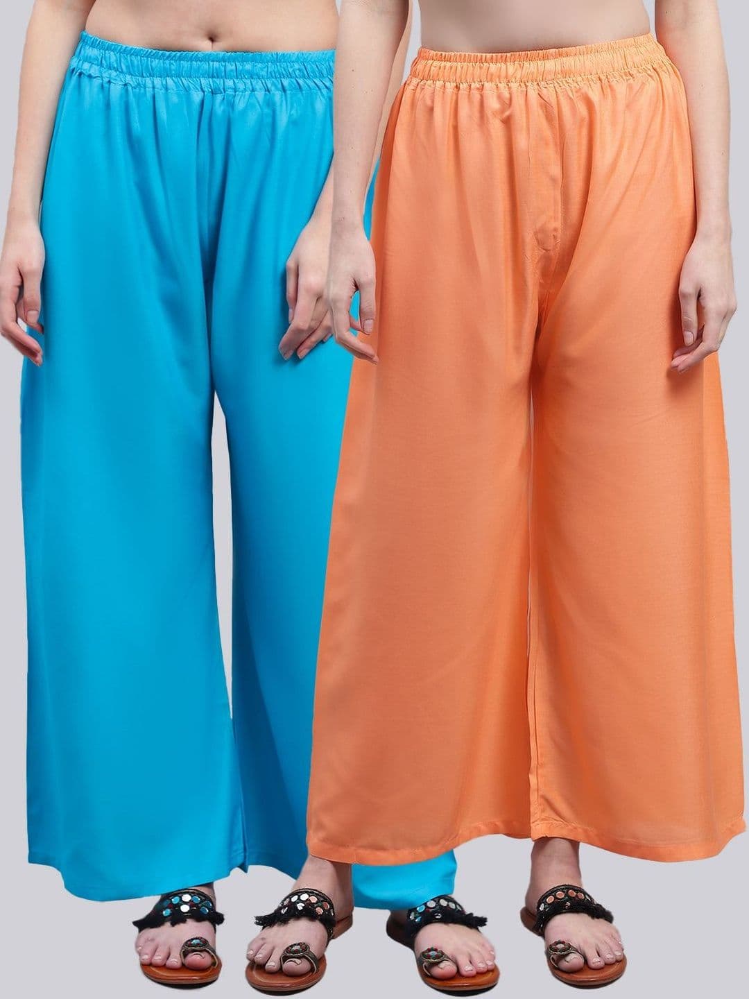 KALINI Women 2 Flared Ethnic Palazzos - view 1