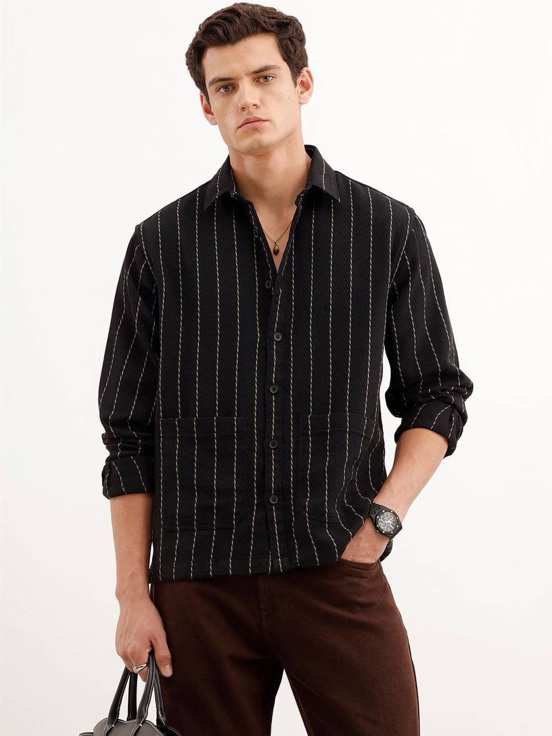 WROGN Men Comfort Striped Casual Shirt - view 1