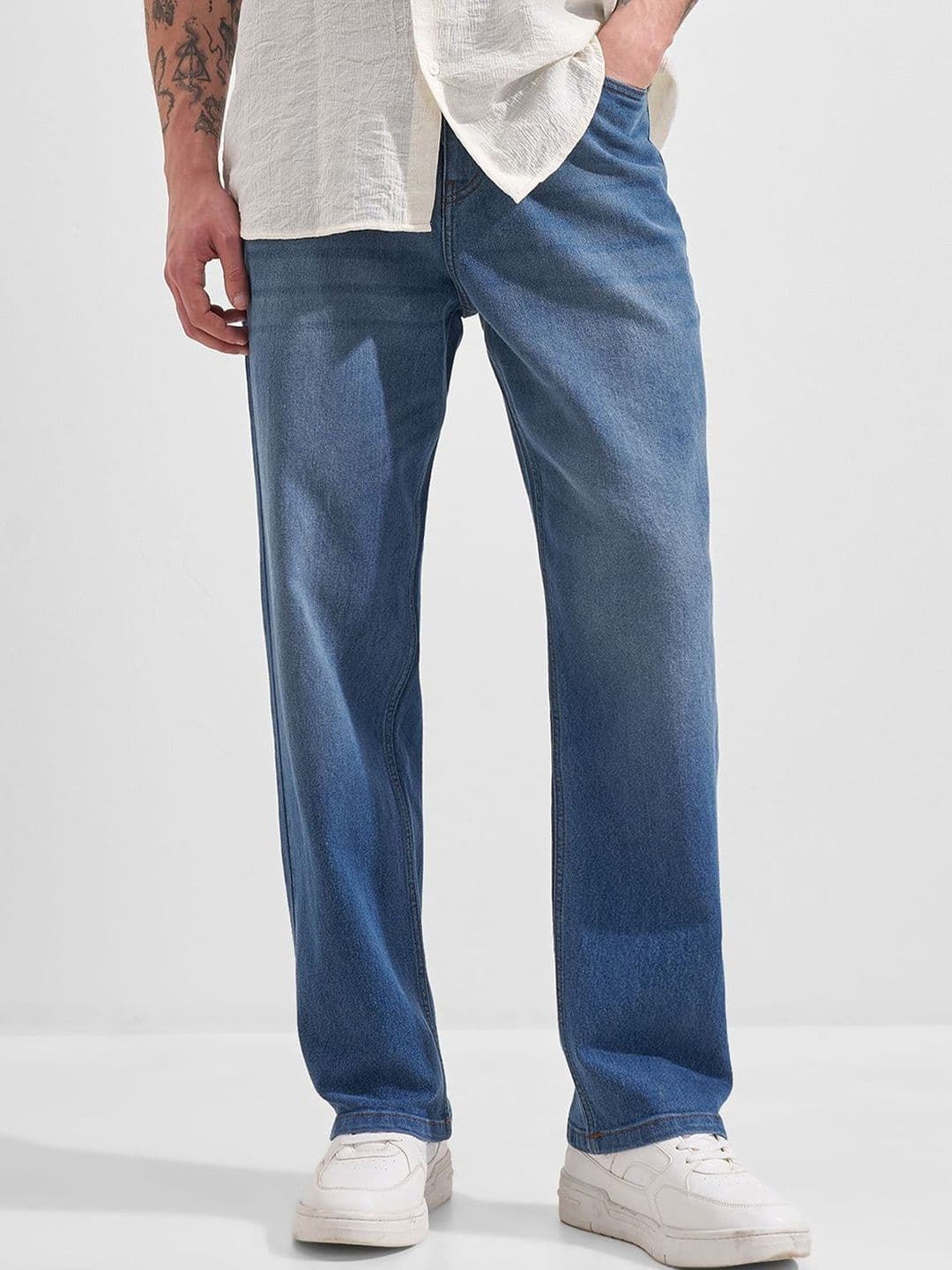 HIGHLANDER Men Relaxed Fit Mid-Rise Stretchable Jeans