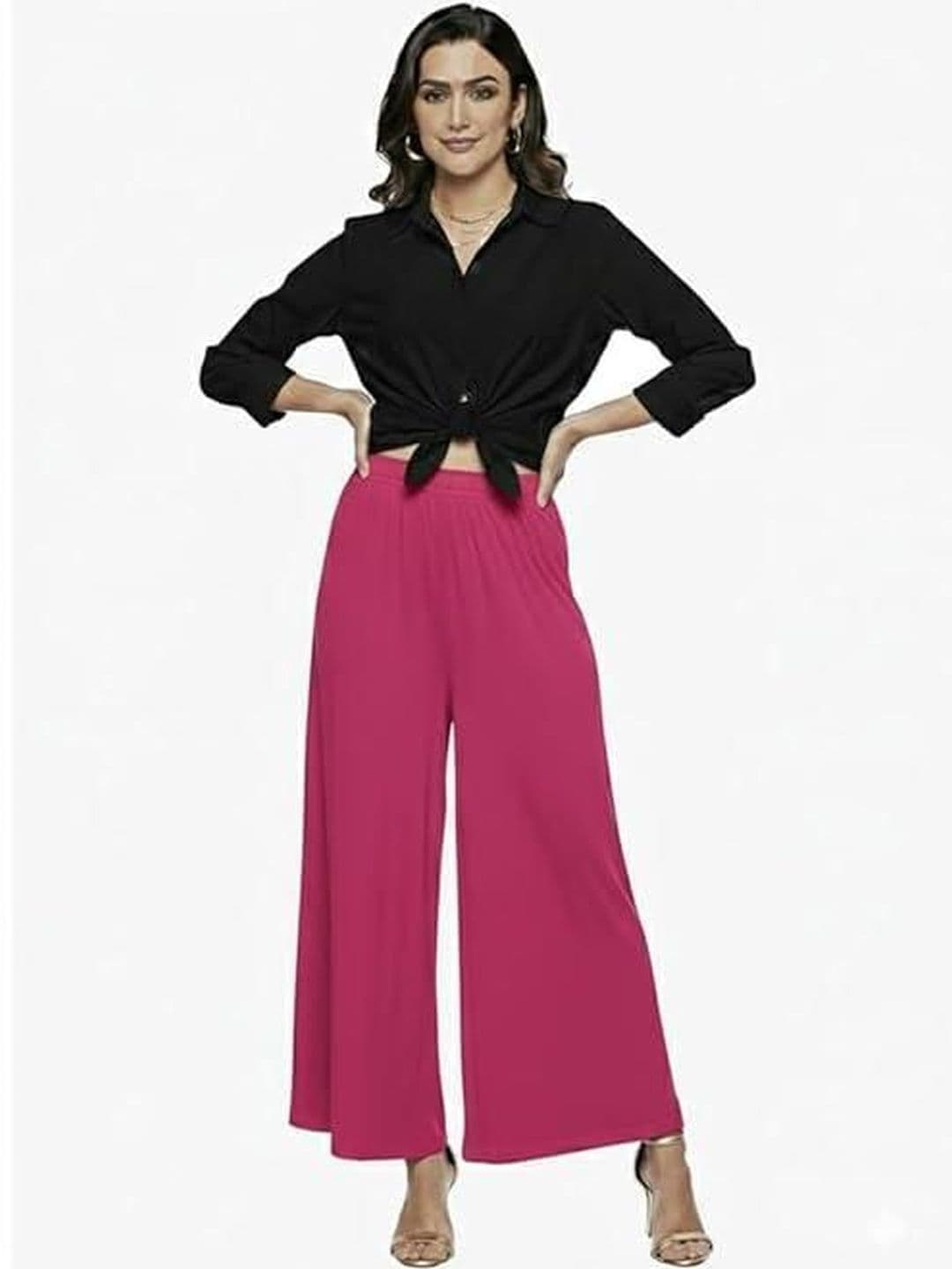 Thrifty Thread Women Flared Knitted Ethnic Palazzos - view 1