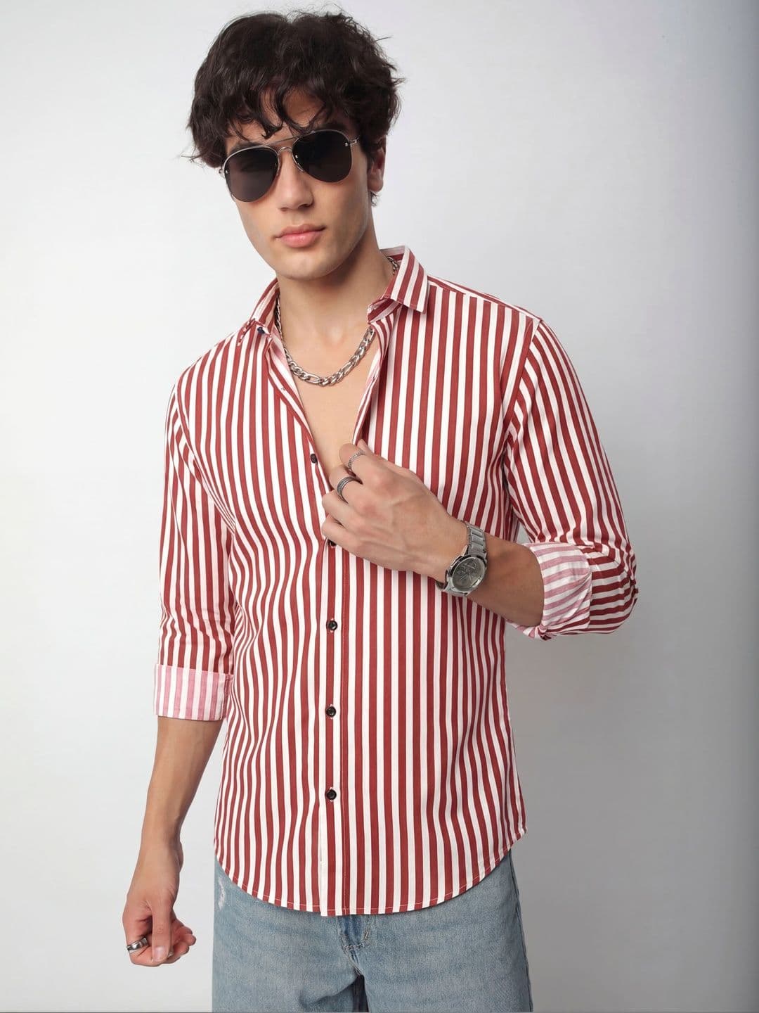 SANBROS Men Standard Semi Sheer Printed Casual Shirt - view 1