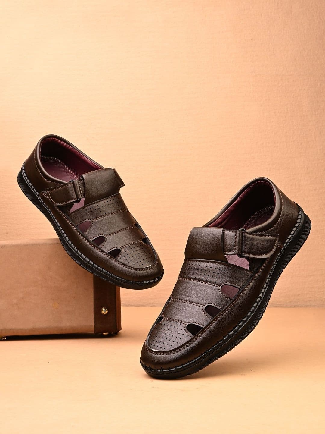 Azzaro Black Men Comfort Sandals - view 1