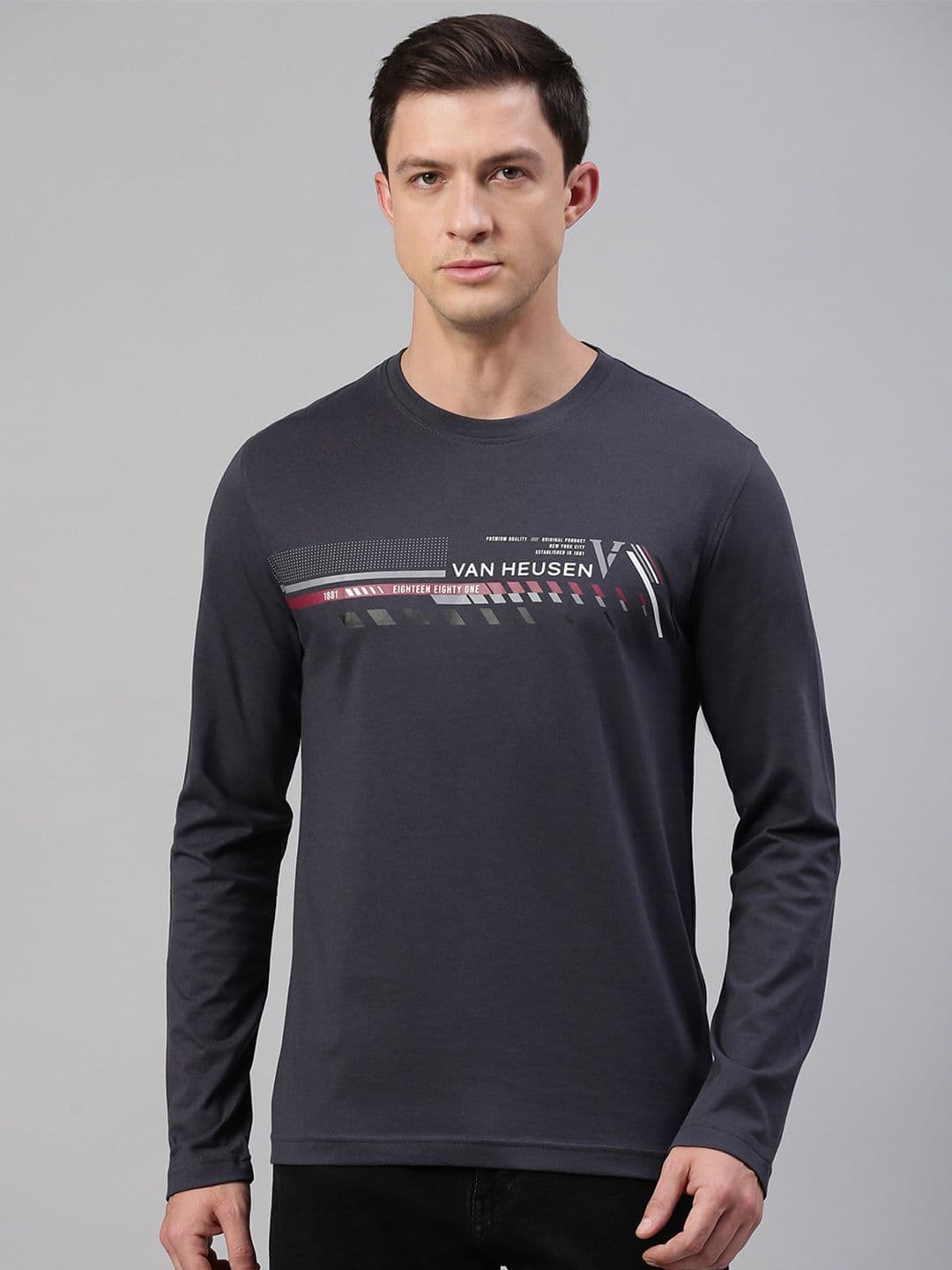 Van Heusen Innerwear Typography Printed Cotton Lounge T-Shirt - view 1