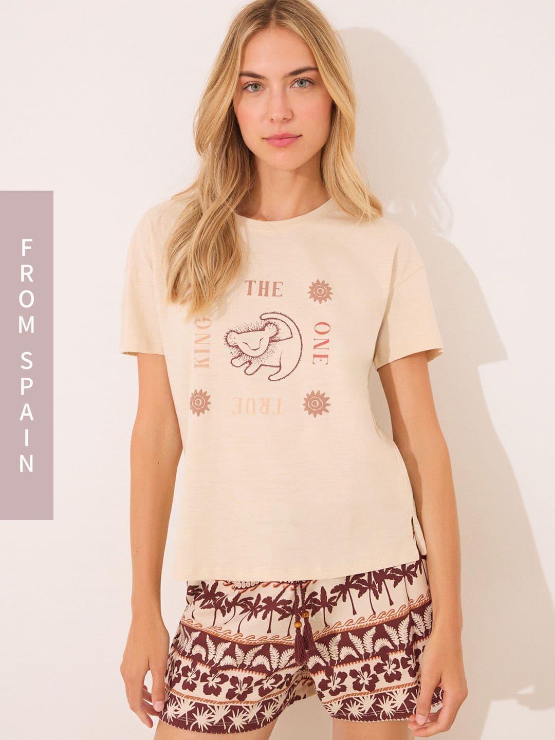 women'secret Women Lion King Printed Shorts Set From Spain - view 1