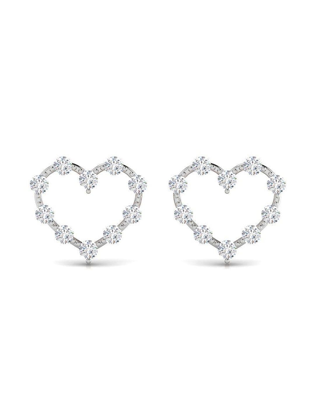 Solitario 925 Silver Rose Gold-Plated Diamond Earrings - view 1