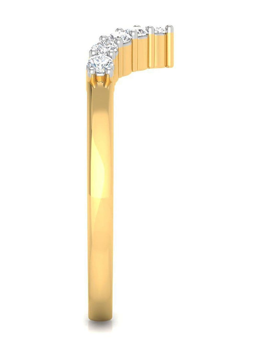 Solitario 925 Sterling Silver Lab Grown With 0.3 Carat Ring Diamond Studded- 1.83 gm - view 1