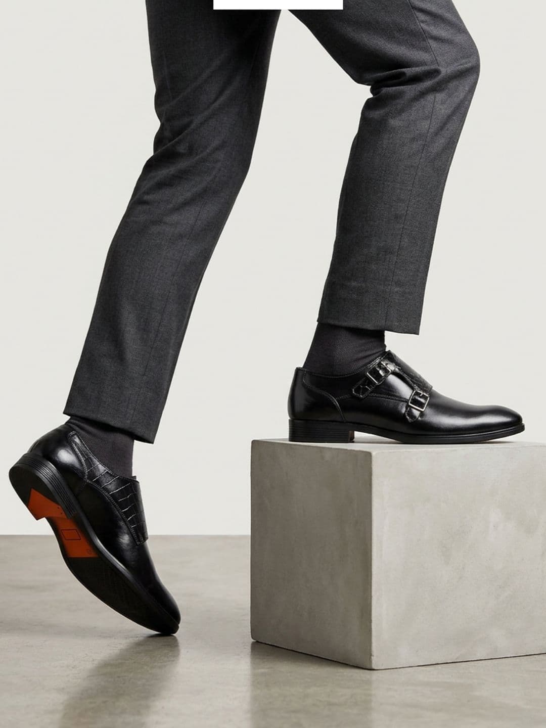 Cliff Fjord Men ELVIS II Textured Formal Double Monk Shoes - view 1