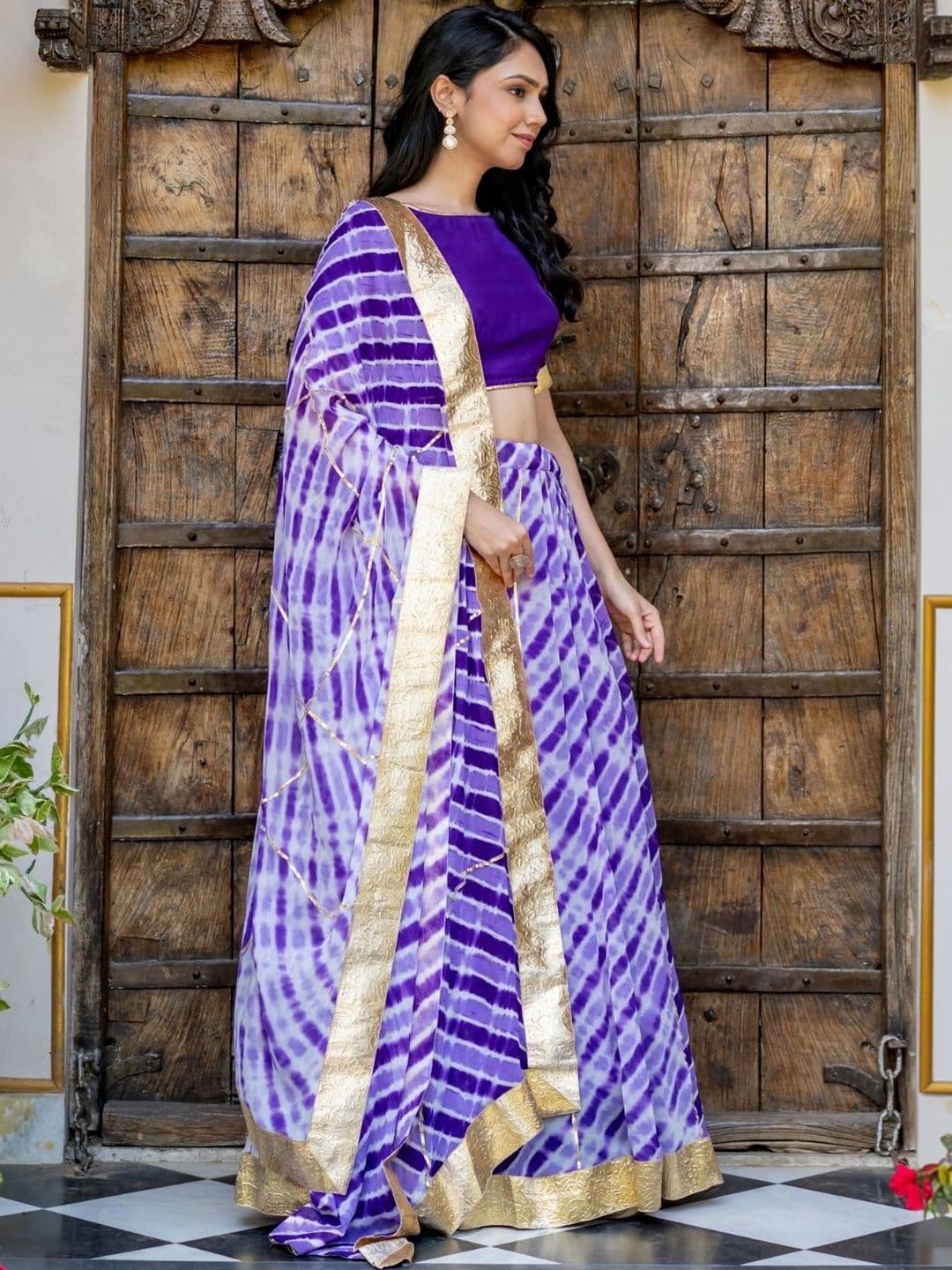 HOUSE OF JAMOTI Embellished Ready to Wear Lehenga & Blouse With Dupatta - view 1