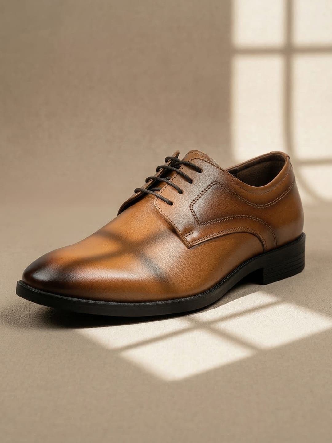 House of Pataudi Men Round Toe Lace-Ups Formal Oxfords - view 1